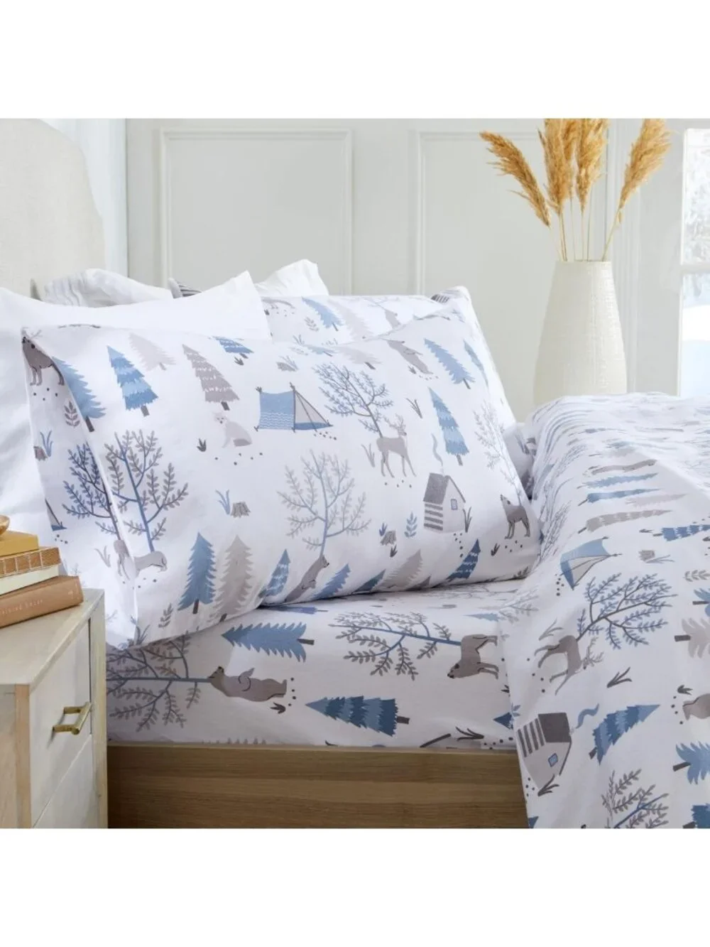 Cozy 100% Turkish Cotton Flannel Sheet Set | Deep Pocket Winter Bedding | Soft